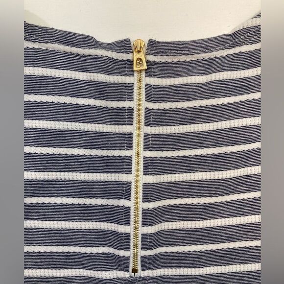 Sail To Sable Dress Women’s M Blue White Stripe Nautical Resort Preppy Tuckernuc - Picture 4 of 10